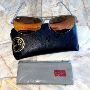 Ray-Ban Aviator 3025 Gold‎ Silver Large 58 Sunglasses
